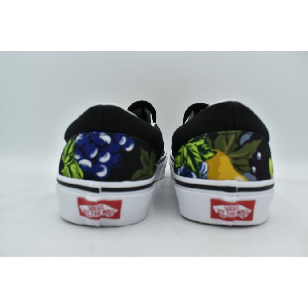 Vans Womens Size 10 Black White Fruit Skull Classic Slip On Sneakers Shoes - Picture 5 of 13